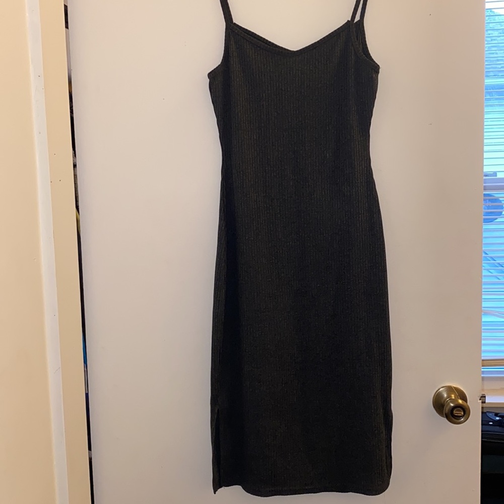Gray Sundress With Side Slit
